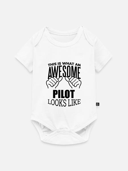 Pilot Pilot Pilot - Baby Premium Kurzarmbody - Weiß
