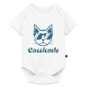 Graphique de lunettes de soleil Cattitude Cat - Body à manches courtes Premium Bébé - blanc - Devant