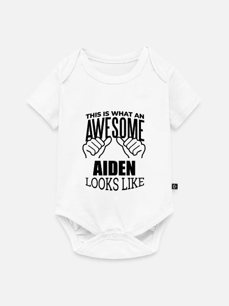 Aiden Aiden Aiden - Baby Premium Kurzarmbody - Weiß