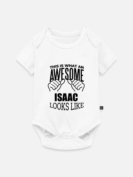 Isaac Isaac Isaac - Baby Premium Kurzarmbody - Weiß