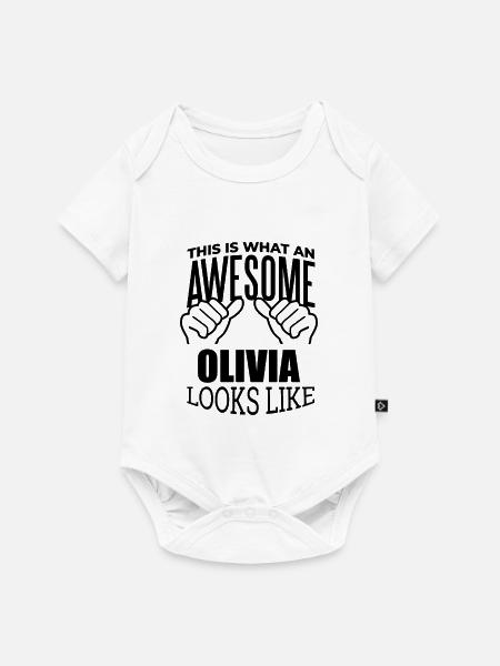 Olivia Olivia Olivia - Baby Premium Kurzarmbody - Weiß