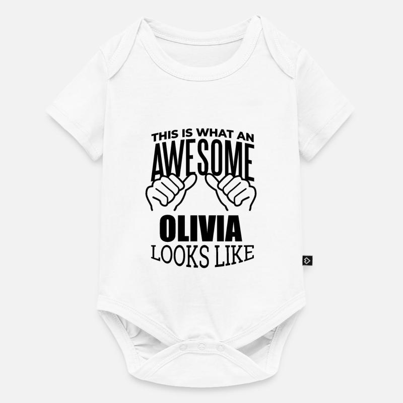 Olivia - Body à manches courtes Premium Bébé - blanc