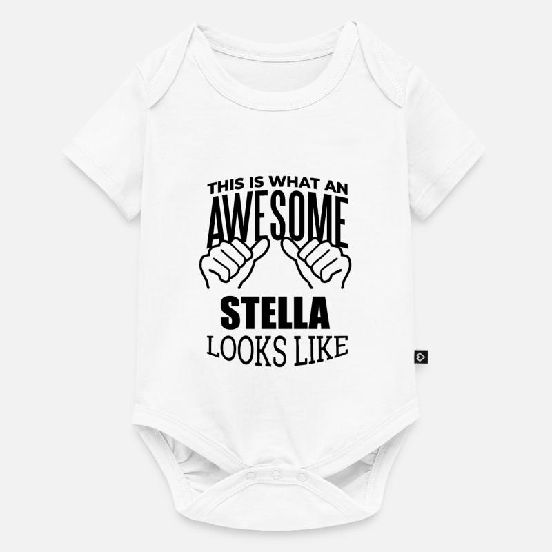 Stella - Baby Premium Kurzarmbody - Weiß