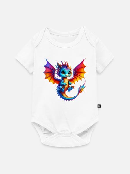 Drache - Baby Premium Kurzarmbody - Weiß