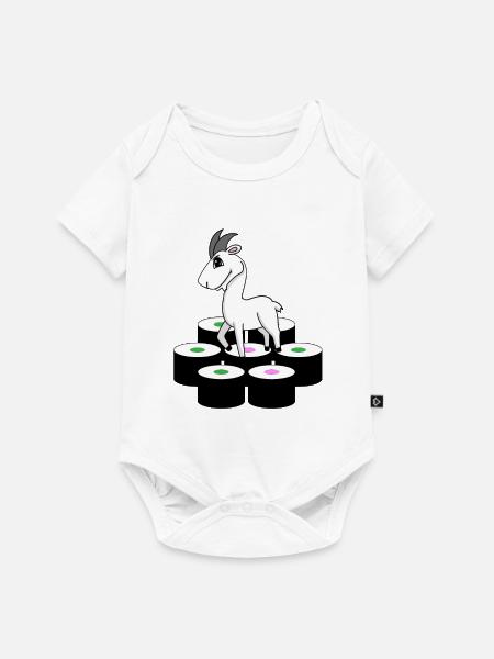 Ziege Sushi - Baby Premium Kurzarmbody - Weiß