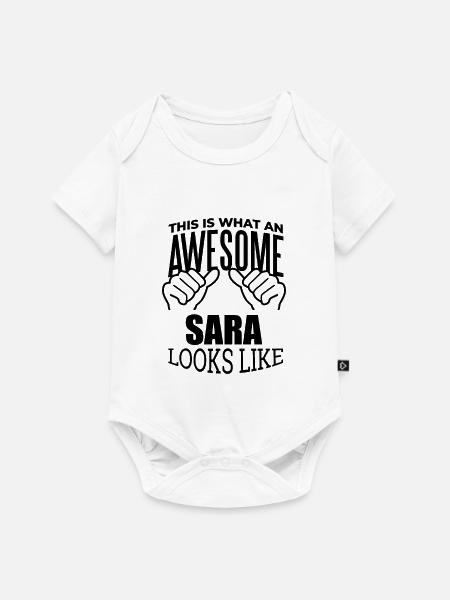 Sara Sara Sara - Baby Premium Kurzarmbody - Weiß