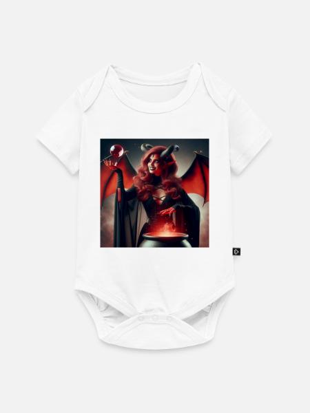 Teufelin - Baby Premium Kurzarmbody - Weiß