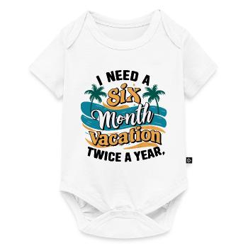 J’ai besoin de 6 mois de vacances - Palm Tree Relaxation - Body à manches courtes Premium Bébé - blanc - Devant