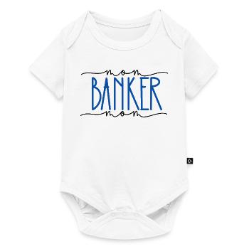 Banquier Fier Maman Mignon Cadeau - Body à manches courtes Premium Bébé - blanc - Devant