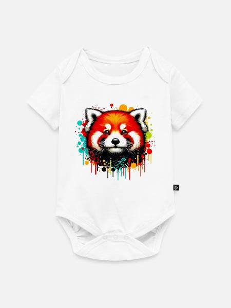 Kleiner Panda - Baby Premium Kurzarmbody - Weiß