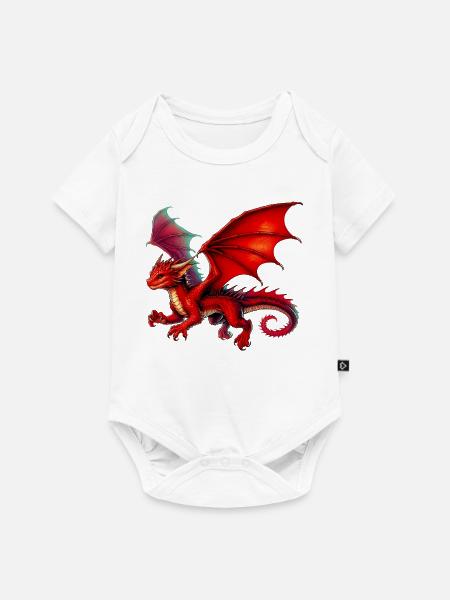 Drache - Baby Premium Kurzarmbody - Weiß