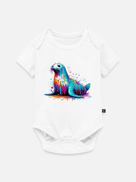 Siegel - Baby Premium Kurzarmbody - Weiß