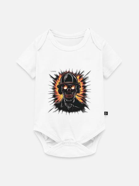 Zombie Feuerwehrmann - Baby Premium Kurzarmbody - Weiß