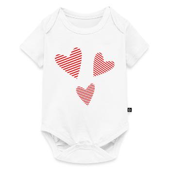 HEART. DAD. MOM. Bachelorette party. BEBE. CHILD. HEART. FEAST - Baby Premium short-sleeve bodysuit - white - Front