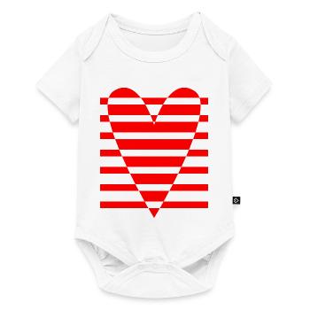 HEART. DAD. MOM. Bachelorette party. BEBE. CHILD. HEART. FEAST - Baby Premium short-sleeve bodysuit - white - Front