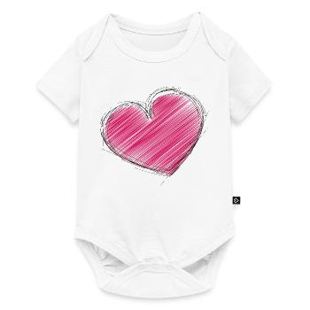 HEART. DAD. MOM. Bachelorette party. BEBE. CHILD. HEART. FEAST - Baby Premium short-sleeve bodysuit - white - Front