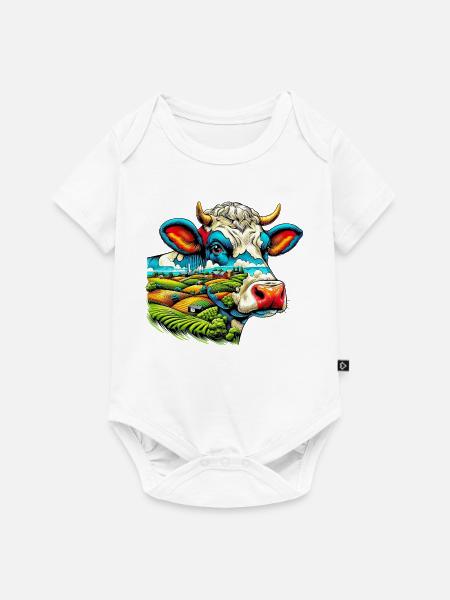 Kuh - Baby Premium Kurzarmbody - Weiß