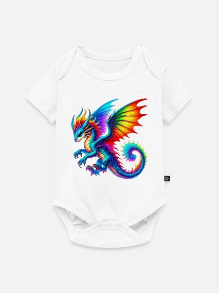 Drache - Baby Premium Kurzarmbody - Weiß