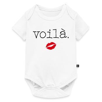 Voilà - Little French Speaking - Baby Premium Kurzarmbody - Weiß - Vorne