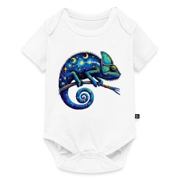 Chamäleon - Baby Premium Kurzarmbody - Weiß - Vorne