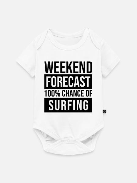 Surf Surf Surf - Baby Premium Kurzarmbody - Weiß