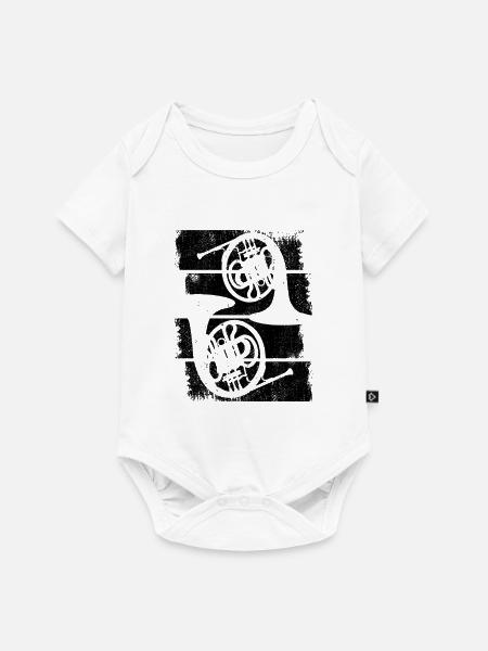 Waldhörner - Baby Premium Kurzarmbody - Weiß