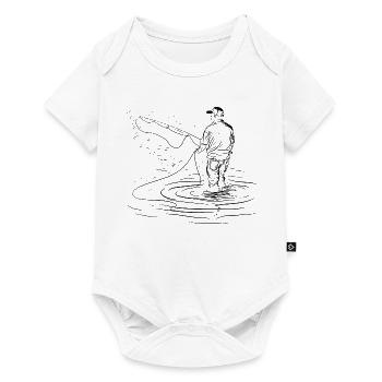 Fishing Drawing - Baby Premium short-sleeve bodysuit - white - Front