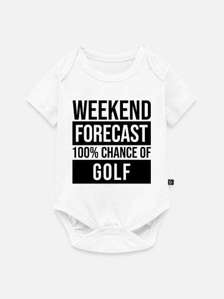 Golf Golf Golf - Baby Premium Kurzarmbody - Weiß