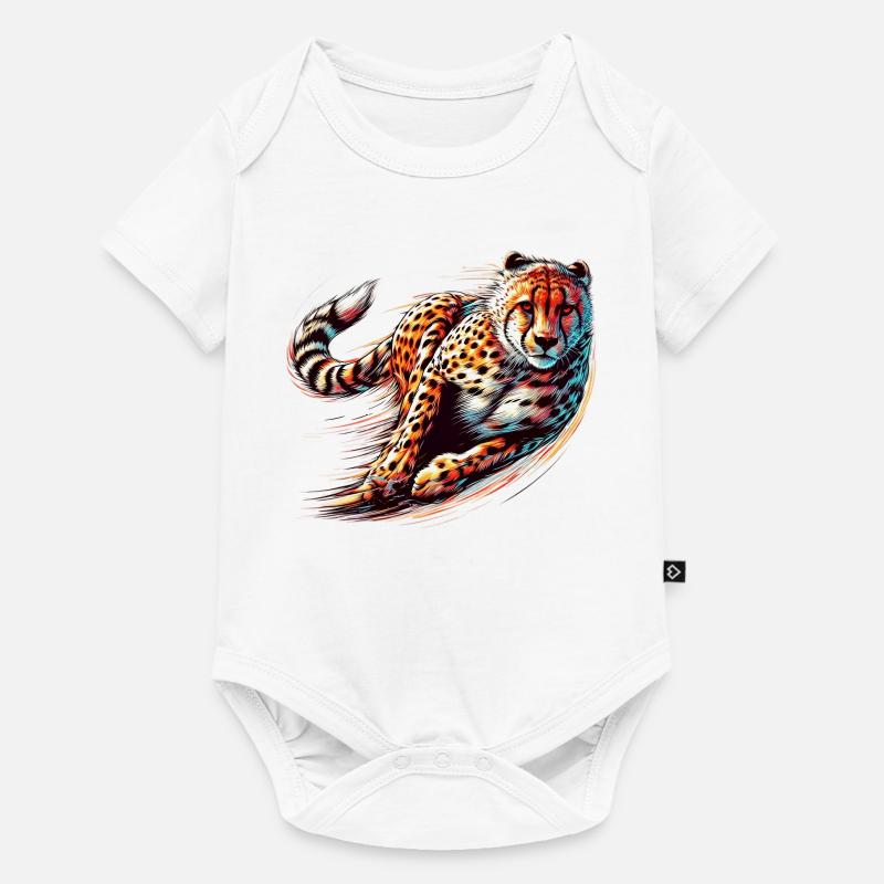 Guépard - Body à manches courtes Premium Bébé - blanc