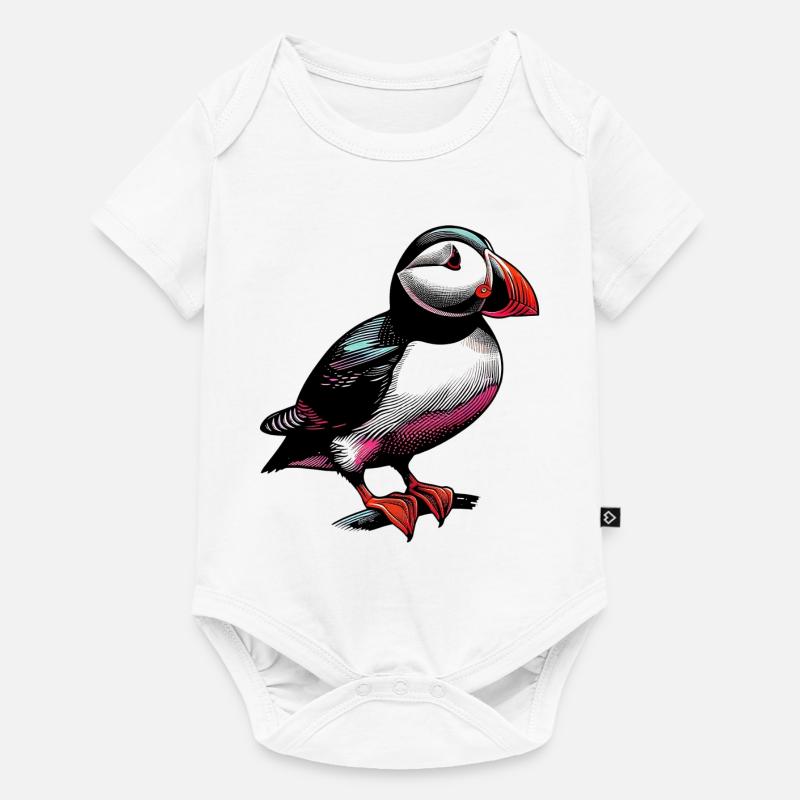 Macareux - Body à manches courtes Premium Bébé - blanc