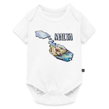 Watercolor Map Malta - Baby Premium short-sleeve bodysuit - white - Front