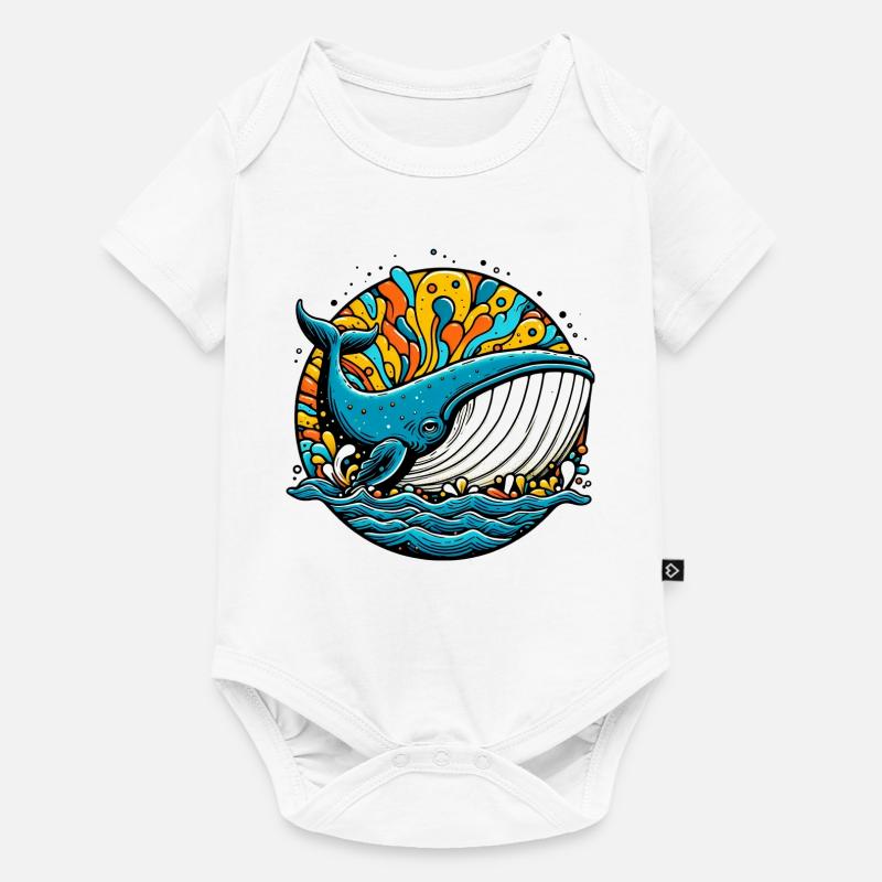 Baleine - Body à manches courtes Premium Bébé - blanc