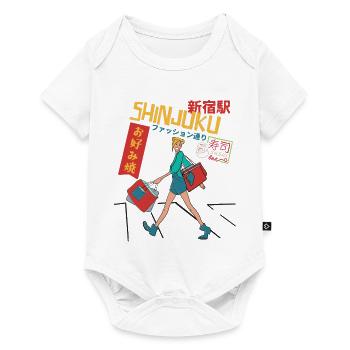Shinjuku Shopping - Baby Premium Kurzarmbody - Weiß - Vorne