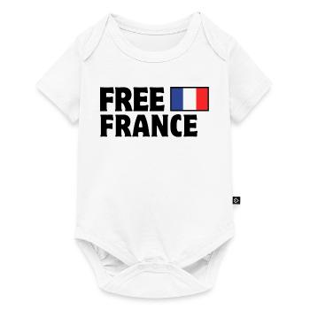 France, I am French, long live France - Baby Premium short-sleeve bodysuit - white - Front