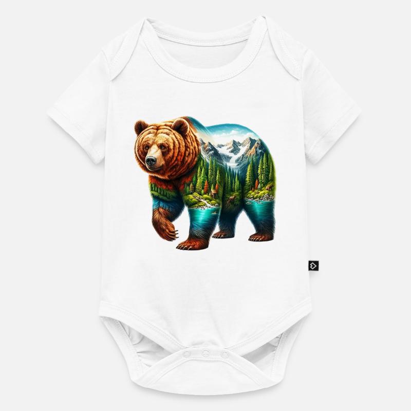 Ours - Body à manches courtes Premium Bébé - blanc