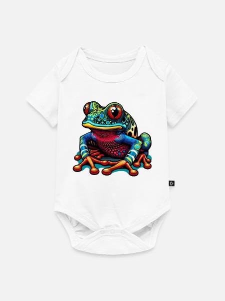 Frosch - Baby Premium Kurzarmbody - Weiß