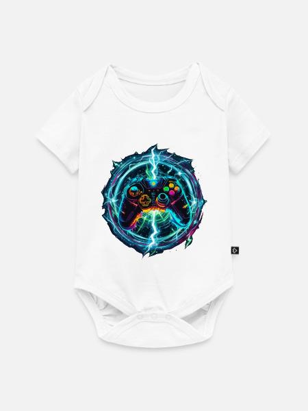 Galaktischer Gaming Controller - Baby Premium Kurzarmbody - Weiß
