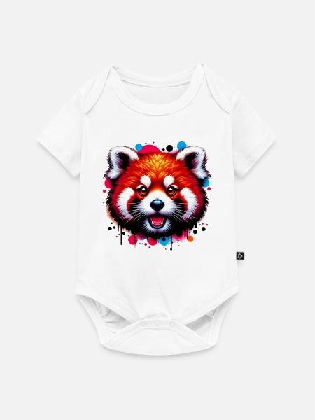 Kleiner Panda - Baby Premium Kurzarmbody - Weiß