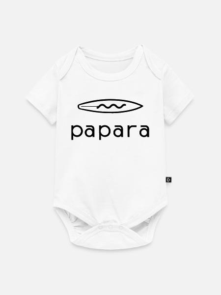 Papara Tahiti Surfspot - Baby Premium Kurzarmbody - Weiß