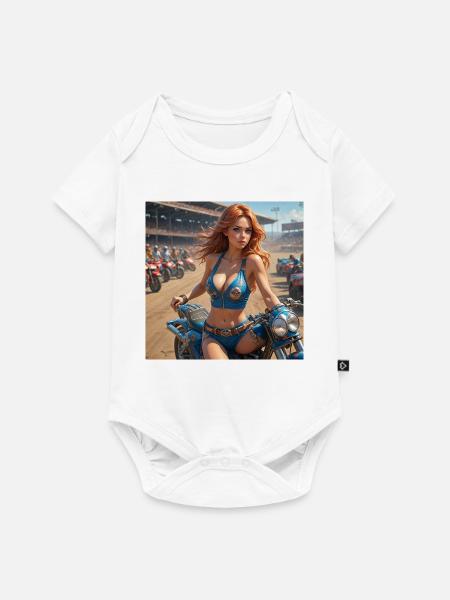 Dirt Track Diva - Baby Premium Kurzarmbody - Weiß