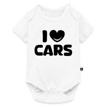 i love cars Autoliebe Tuner Tuning Herz Symbol - Baby Premium Kurzarmbody - Weiß - Vorne