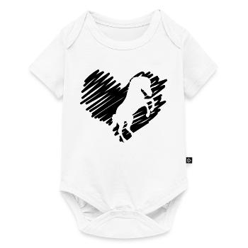 I Heart Horses - Baby Premium short-sleeve bodysuit - white - Front