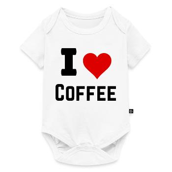 I love coffee - Body à manches courtes Premium Bébé - blanc - Devant