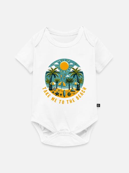 Bring mich zum Strand - Baby Premium Kurzarmbody - Weiß