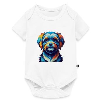 Race de chien maltais Dessin animé coloré Kawaii - Body à manches courtes Premium Bébé - blanc - Devant