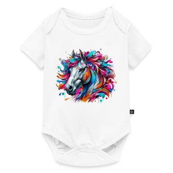 Horse - Baby Premium short-sleeve bodysuit - white - Front
