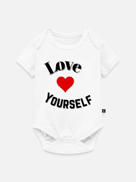 Sich selbst lieben - Baby Premium Kurzarmbody - Weiß