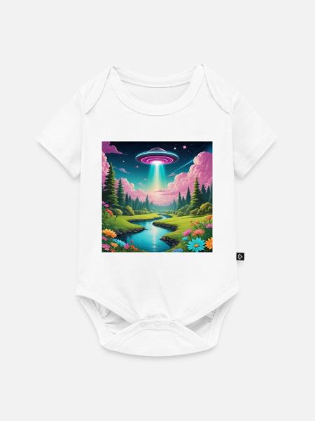 UFO - Baby Premium Kurzarmbody - Weiß