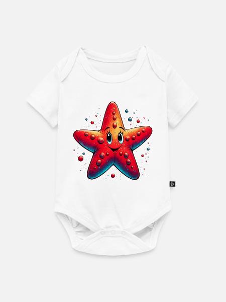 Seestern - Baby Premium Kurzarmbody - Weiß