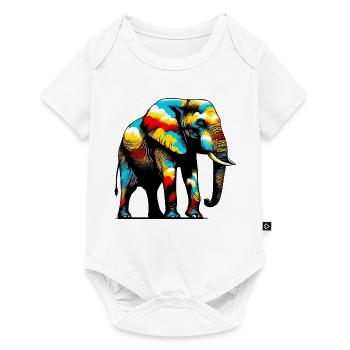 Éléphant - Body à manches courtes Premium Bébé - blanc - Devant